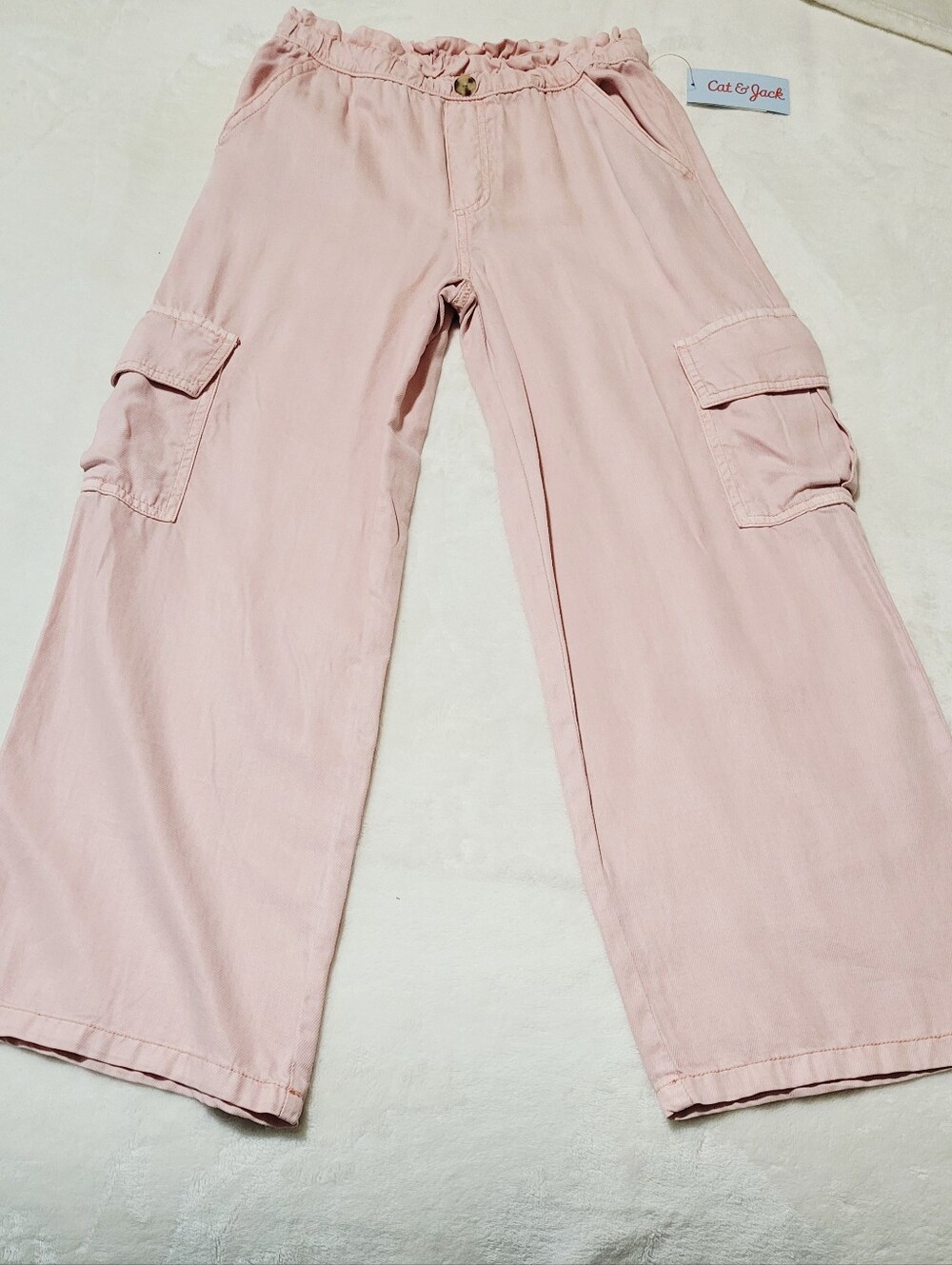 Brand New Cat & Jack Linen Cargo Wide-Leg Pants
